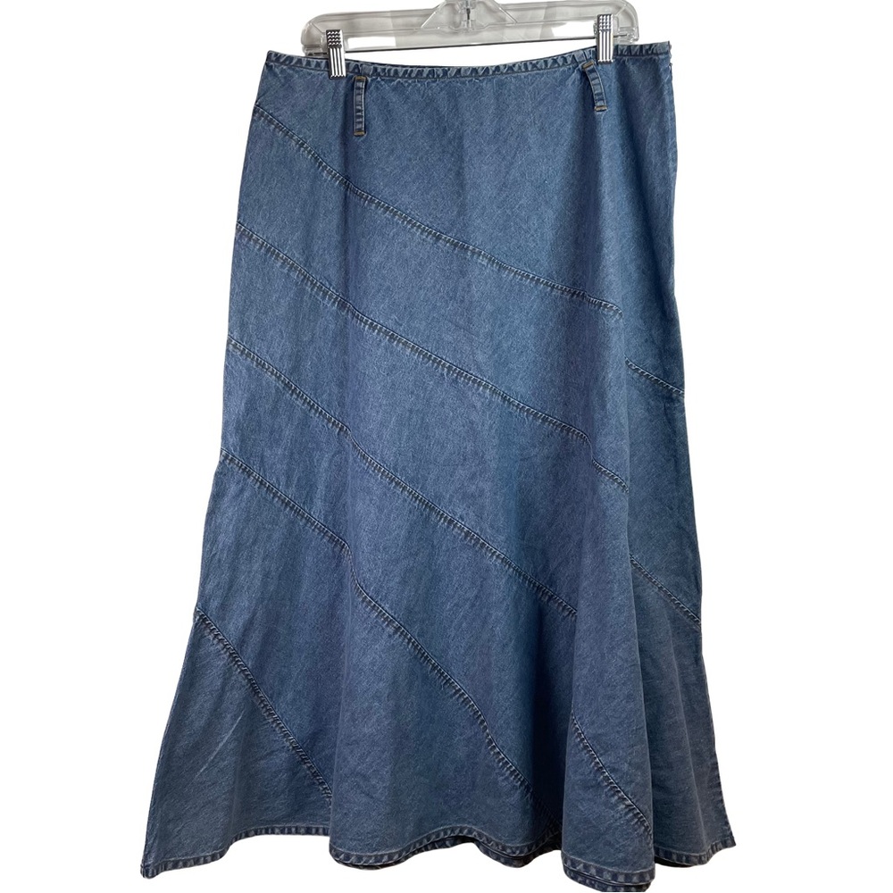 Serengeti Blue Maxi Denim Skirt
